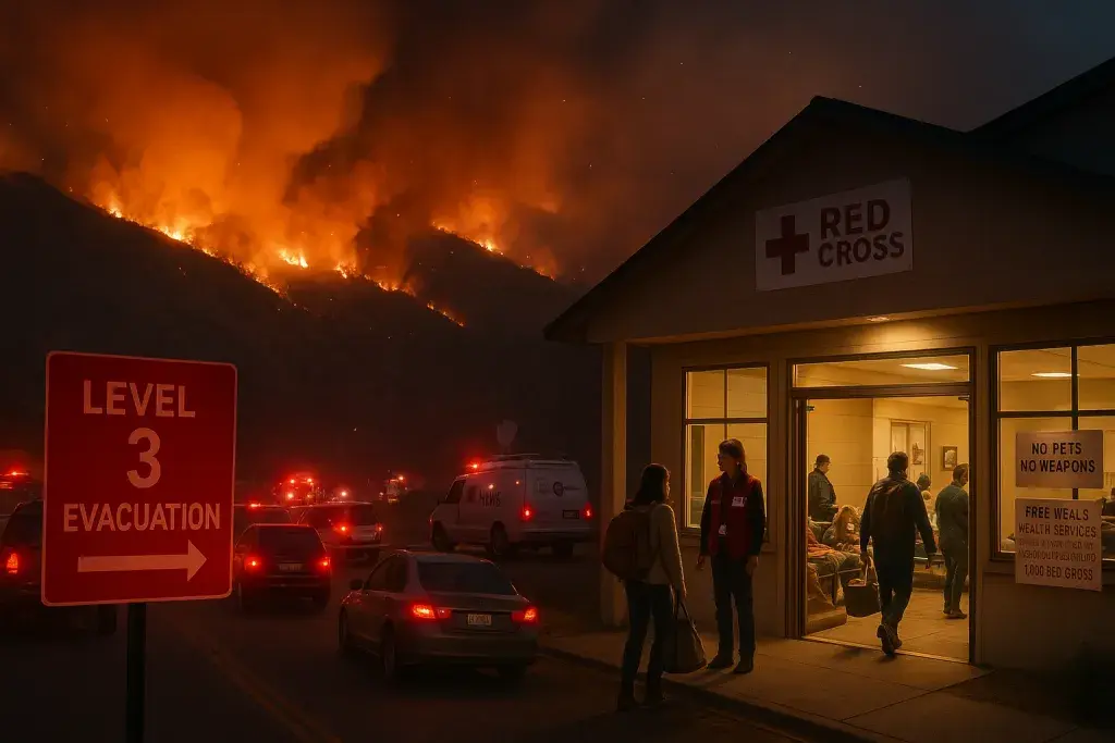 Claremont Fire Forces Rocky Canyon Evacuations as Red Cross Opens Boise Shelter