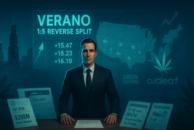Verano Executes Reverse Stock Split as MSOs Race Toward Major Exchange Listings