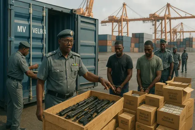 Nigeria Customs Uncovers Firearm Parts and Cannabis Products in Port Seizures